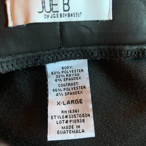 JOE B - A-Line Black Mini Skirt - faux leather details - X-large - Picture 8 of 8